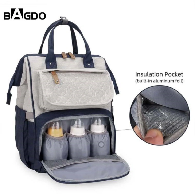 Custom Fashion Minimalist Functional Large Capacity Travel Mommy Tote Diaper Bag