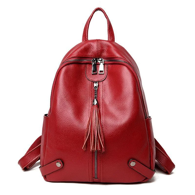 Genuine Leather Travel Handbag Fashion Designer Bag Backpack for Women