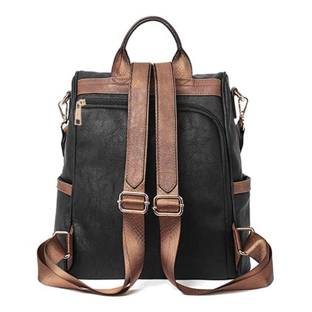 2023 Wholesale PU Leather Backpack Women Students School Bags Large Backpacks