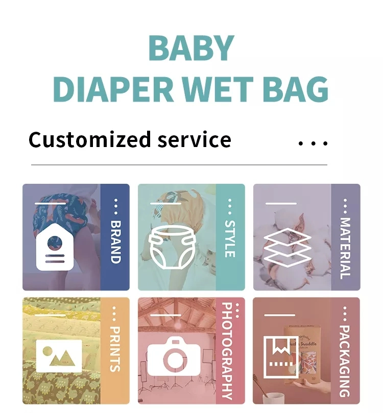 Printed for Mom Baby Bag for Mommy Wetbag TPU Waterproof Storage Diaper Bag